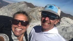 Chief Joseph Mountain with SkiMum and Dave Wachs as they climb up Chief Joseph  Trail in the Wallowas