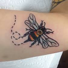 American Traditional Bee Tattoo Google Search Bee Tattoo Tattoos Traditional Tattoo