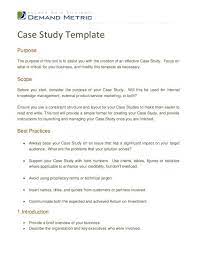 Use this case study sample base. Case Study Format Case Study Format Case Study Template Case Study