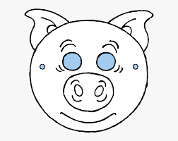 Create unusual characters, explore the beautiful game world. Pig Mask Colouring Page Drawing Picture 01k Masker Varken Knutselen Hd Png Download Kindpng
