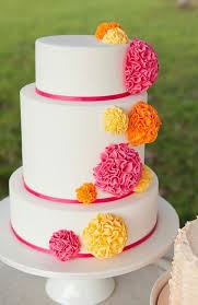 Pink Orange Wedding Cake Mariage Orange Mariage