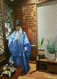明制道袍唐巾chinese ming dynasty hanfu character design raincoat warrior