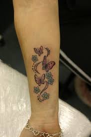 Another version of butterfly tattoos on a girl's neck. Small Butterfly Tattoo On Arm Novocom Top