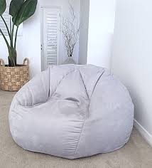 Bean Bag Faux Suede Designer Bean Bag Cover Only Grey Bean Etsy Oversized Chair Living Room Bean Bag Covers Pink Gray Bedroom