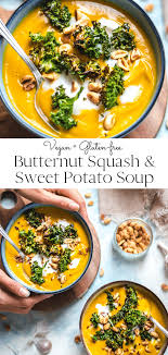 Vegan Curried Butternut Squash And Sweet Potato Soup Recipe Recipe In 2020 Sweet Potato Soup Recipes Sweet Potato Soup Sweet Potato Soup Vegan