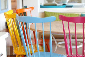 Furniture Makeover Spray Painting Wood Chairs Painted Wooden Chairs Painted Wood Chairs Painting Wood Furniture