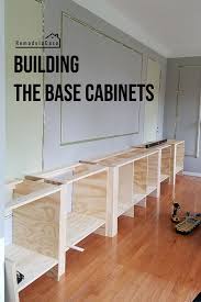 Family Room Built In The Base Cabinets Diy Kitchen Cabinets Build Built In Shelves Living Room Building Kitchen Cabinets