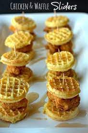 Chicken Amp Waffle Sliders Chicken And Waffles Easy Brunch Recipes Waffle Sliders