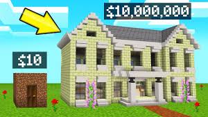 12 minecraft house ideas (1.17): Minecraft 10 Vs 10 000 000 Mansion Tour House Build Challenge Youtube