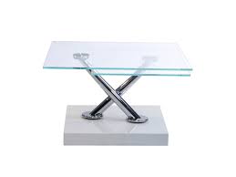 Motion coffee table with clear tempered glass, chrome frame by new spec (24) $196. Marte Motion Coffee Table Bova Furniture