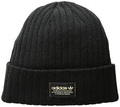 Adidas Black And Gold Hat Amazon Com Adidas Men S Originals Rib Beanie Black Gold One Size Gateway Adidas Men Adidas Originals Mens Beanie