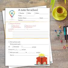A Note For School Early Dismissal Letter Absence Letter Fun Printables Teacher Office School