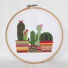 These little succulents are sweet to stitch any time of year, like, right now, no matter what season it happens to be when you read this. Cacti Modern Cross Stitch Pattern For Instant Download This Beautiful Cross Stitch Pattern Show Cactus Cross Stitch Cross Stitch Flowers Cross Stitch Patterns