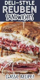 Reuben Sandwich Recipe On Marble Rye Striped Spatula Recipe In 2020 Sandwiches Reuben Sandwich Recipe Recipes