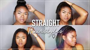 Variety of natural hairstyles straight hairstyle ideas and hairstyle options. Quick Easy Hairstyles On Straight Natural Hair Youtube