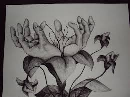 Flower Hand Handscape Surrealism Drawing Drawings Drawing Projects