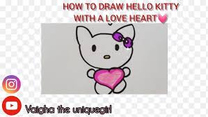 Step by step drawing tutorial on how to draw hello kitty with heart. How To Draw Hello Kitty With Love Hearts Easy Drawing Tutorial Youtube