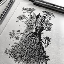 The ents appear in the lord of the rings as ancient shepherds of the forest and allies of the free peoples of middle. An Ent From Tolkien S Lord Of The Rings Finished Illustration Drawn With Copic Sp Multiliners On Daler Rowney Heavy Ca Drawings Ink Pen Drawings Nerd Art