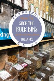 Bulk home and personal care products store featuring refillable laundry detergent, dish soap, shampoo and conditioner bars, bar soap, mouthwash, toothpaste, lotion, body scrubs, bath fizzes, and more. How To Shop The Bulk Bins Like A Boss Waste Free Living Bins Green Living Tips