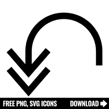 Free Down Curved Double Arrows Png Svg Icon Icon Online Icon Arrow