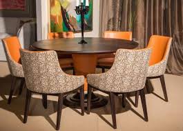 Michael amini + jane seymour a design collaboration Michael Amini 21 Cosmopolitan Diablo Orange 54 Round Dining Table 9029001 812 Ihome Furniture