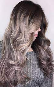 A Guide To Find Out What Hair Color Best Matches Your Skin Tone From Blonde Balayage Styles To Rose S Blonde For Dark Skin Blonde Hair Color White Ombre Hair