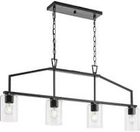 Goodwin 4 Light 40.38 inch Matte Black Linear Chandelier Ceiling Light