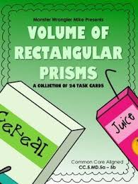Volume Of Rectangular Prism Task Cards Common Core Aligned For Fifth Grade Common Core Aligned Task Cards Word Problems