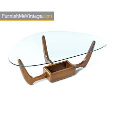 The original glass top is available if des. Adrian Pearsall Solid Oak Glass Top Coffee Table With Planter