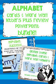 Buy The Bundle And Save Includes And Alphabet Review Powerpoint And Alphabet Word Wall In A Cute Animal Th Word Wall Letters Alphabet Word Wall Alphabet Cards
