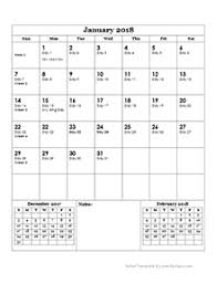 2018 Yearly Julian Calendar Free Printable Templates