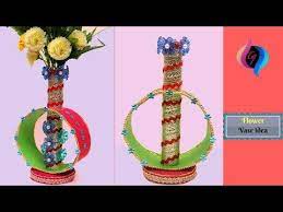 Flower Vase From Waste Broom Flower Vase Diy Flower Vases Flower Making