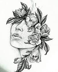 Maybe you would like to learn more about one of these? Dotwork Forever 3 Tattooart Thrartoftattoos Blackwork Dotwork Iblackwork Face Flowers Girls Tattoo Ar Stippling Art Face Drawing Girl Face Drawing