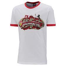 Vfb stuttgart, training leisure football shirt by puma, mens small. Puma Vfb Stuttgart Herren Graphic Fan Tee T Shirt 754812 01 Weiss Rot Sport 1a