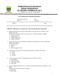 Wilayah perbatasan suatu negara harus dijaga agar … Soal Uas Pkn Kelas 5 Pdf