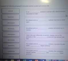Check spelling or type a new query. Complete The Following Paragraph To Describe Tonicity Chegg Com