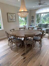 Round 8 Person Dining Table Perfect For My Square Space Round Dining Room Table Round Dining Room Sets Round Dining Room