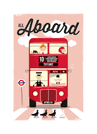 All Aboard By One Little Bird Minted London Illustration Custom Art Print Custom Art