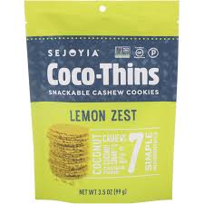 (figuré) (familier) petite quantité de quelque chose. Sejoyia Coco Thins Biscuits A La Noix De Cajou Zeste De Citron 99 G 3 5 Oz Iherb