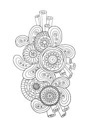 Zen Anti Stress Coloring Page Abstract Pattern Inspired By Flowers N 3 Image With Abs Free Online Coloring Online Coloring Pages Stress Coloring Book