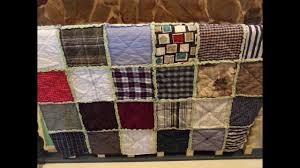 Multi color old fashioned classic patchwork cotton printed king size quilt modern scrap quilt bedcover handmade blanket quilts for queen bed. How To Sew A Rag Quilt With Dad S Old Clothes Youtube