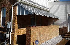 Covering the steps to walk down basement solves many wet basement problems. Basement Awnings And Stairway Awnings A Hoffman