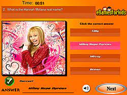 Review her best songs to top the billboard charts and reminisce about miley cyrus' alter ego. Juega A Hannah Montana Quiz En Linea Gratis Pog Com