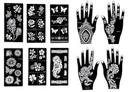 Free tattoo stencils printable tattoo design inspiration tattoo design. Gilded Girl Reusable Stencils For Henna Tattoo 10 Sheets Beautiful Hands And Body Art Temporary Tattoo Templates Airbrush Face Paint Glitter Self Adhesive Flower Butterfly Designs Buy Online In Andorra At Desertcart 92071231