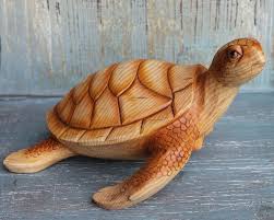Large Wood Look Sea Turtle Figure Wood Carving Patterns Carving Turtle Sculpture