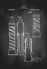 Black And White Barber Pole For Sale Barber Pole Illustration Chalkboard Patent Print Zazzle Com Barber Pole Patent Prints Barber Shop Decor