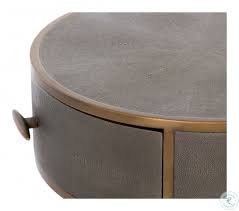 Your cart is currently empty. Bentley Grey Shagreen Round Nightstand From Fourhands Coleman Furniture