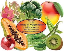 Fruit Clipart Vegetables Clip Art Svg Clipart Food Clipart Png Dragonfruit Papaya Mango Green Bean Sweet Pea P Fruit Clipart Food Clipart Pomegranate