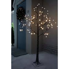 Christmas Pre Lit Twig 120 Led Floor Standing 7ft Outdoor Indoor Snowy Effect Tree 210cm Cool White Am Fairy Lights In Trees Led Xmas Lights White Twig Tree