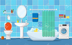 8.27'' h x 2.99'' w x 2.99'' d; Modern Bathroom Interior With Furniture Home Interior Objects Royalty Free Cliparts Vectors And Stock Illustration Image 124696514